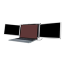 Powerology Dual Screen Portable Monitor 13.3" to 17.3" Laptops, Single Wire Connection, Windows & Mac Compatibility - Silver |PDSLM13|
