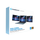 Powerology Dual Screen Portable Monitor 13.3" to 17.3" Laptops, Single Wire Connection, Windows & Mac Compatibility - Silver |PDSLM13|