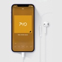 7MD Mono Earphone with Lightning Connector - Superior Stereo Sound 120cm Smart Wired Control Clear Mic Ergonomic Design |7MD-WEP01|