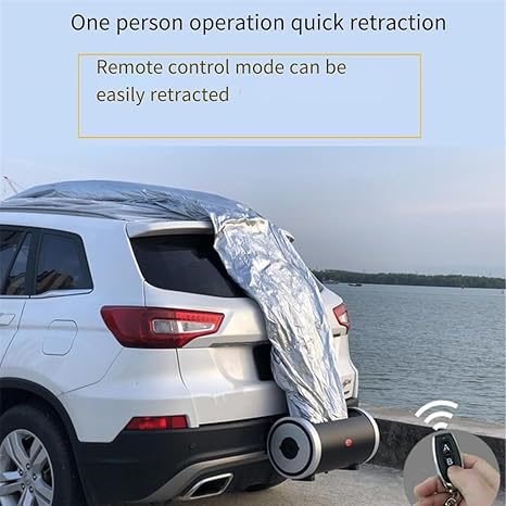 Automatic Electric Car Cover with Remote Control Portable Weatherproof Universal Fit One-Click Storage