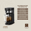 LePresso 700W 2.5L One Tap Brewing Cold Brew Machine Ice Coffee & Tea |LPCFFM0005-BK|