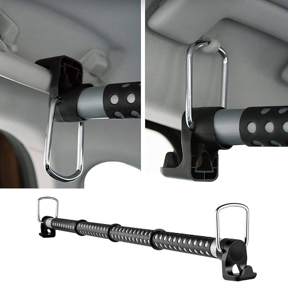 Green Lion Car Expandable Clothes Bar Telescopic Design Strong & Non-Slip - Black |GNCREXPBARBK|