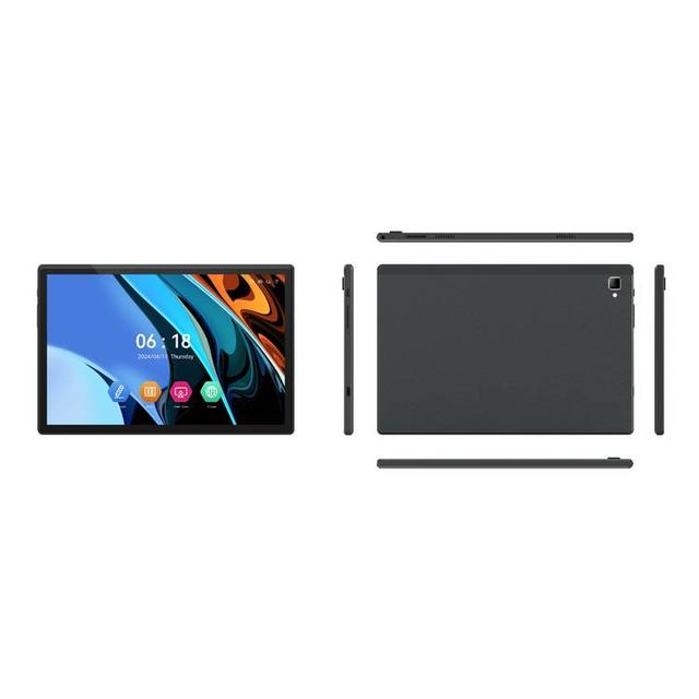 Porodo 10.1" Ultra Professional Android 12 Tablet 128GB Storage 6GB RAM 6000mAh Battery 13MP Rear & 8MP Front Camera Type-C Charging Dual SIM - Black