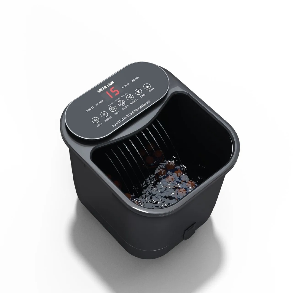 GREEN LION FOOT BATH MASSAGER Luxurious At-Home Spa Experience - BLACK |GNFOTBATHMBK|