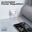 Promate VersaSocket Multi-Function AC Socket Charger with Built-In 20W PD USB-C Cable |VersaSocket|