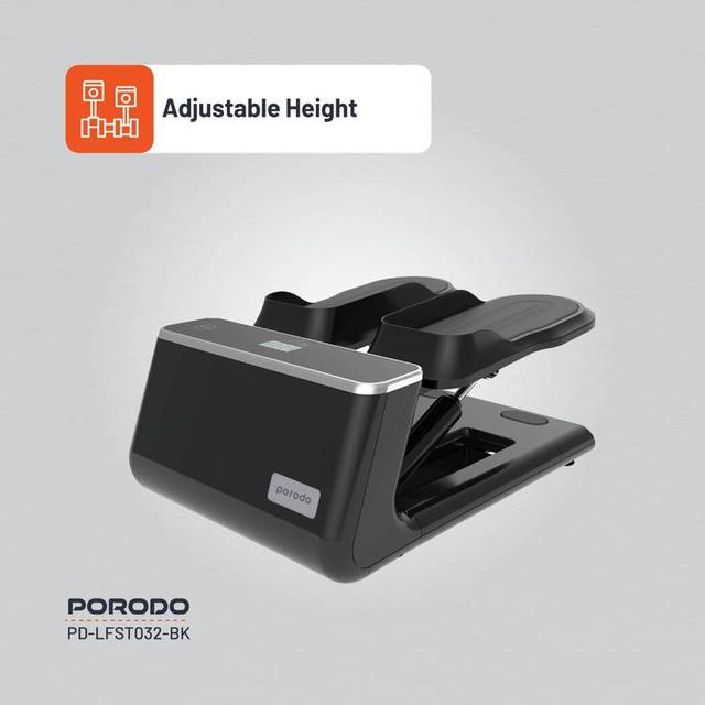 Porodo Lifestyle Mini Stepper Machine Full-Body Workout with Ropes 120Kg Capacity Digital Display |PD-LFST032-BK|