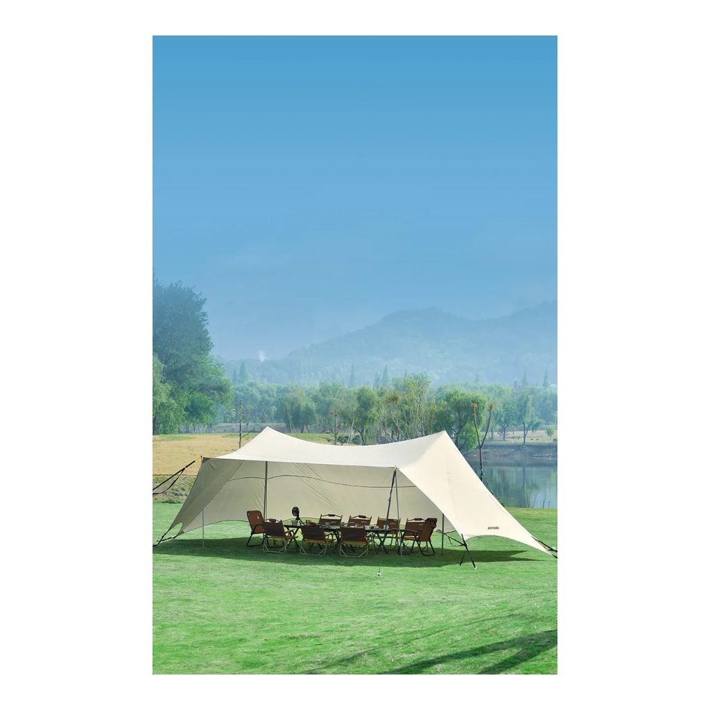 Porodo Lifestyle Outdoor Canopy Tent 2.4m Height Wind Resistant UV Protection - Off White |PD-LFST004-WH|
