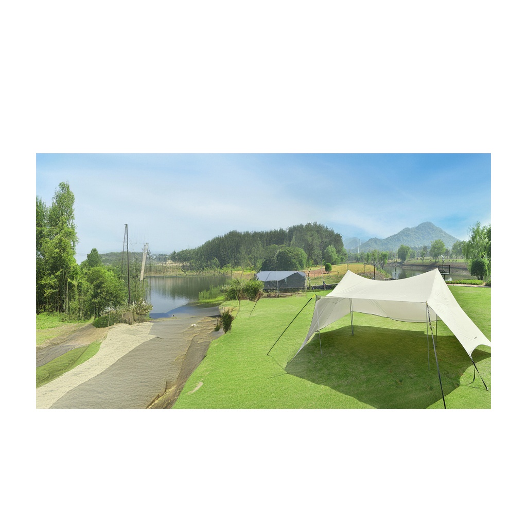 Porodo Lifestyle Outdoor Canopy Tent 2.4m Height Wind Resistant UV Protection - Off White |PD-LFST004-WH|