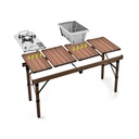 Porodo Lifestyle Portable Grill and Gas Stove Station, Camping Table with Stove and Mesh |PD-LFST005-BR|