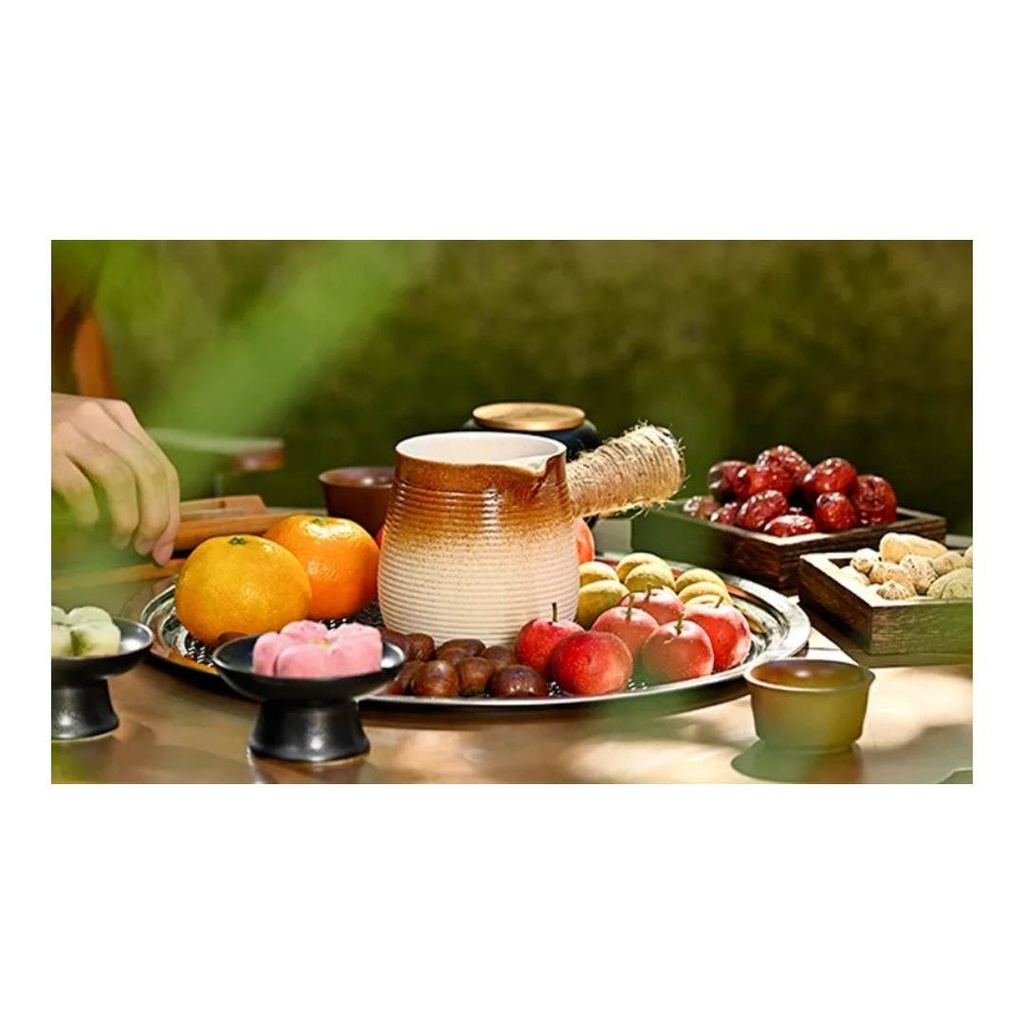 Porodo Lifestyle Multipurpose Tabletop Grill, Camping Round Table - Brown |PD-LFST006-BR|