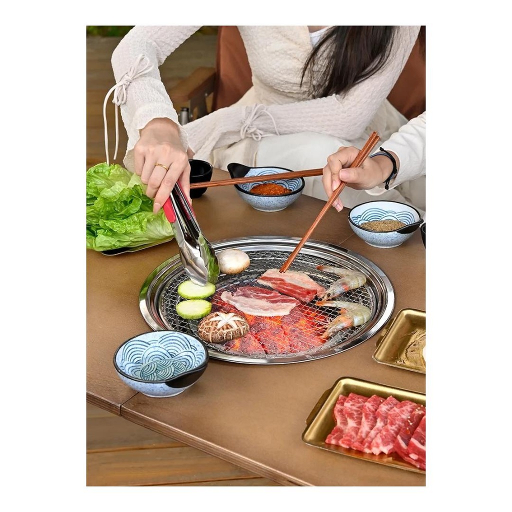 Porodo Lifestyle Multipurpose Tabletop Grill, Camping Round Table - Brown |PD-LFST006-BR|