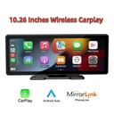 Portable Car Media Player 10.26-Inch HD Display Seamless Wireless Connectivity & Entertainment On-the-Go for Apple and Android