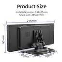 Portable Car Media Player 10.26-Inch HD Display Seamless Wireless Connectivity & Entertainment On-the-Go for Apple and Android