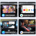 Android Smart Dash Cam 1080p Resolution Built-in GPS and 4G SIM Wireless CarPlay Android Auto |CPC200-Tbox AR|