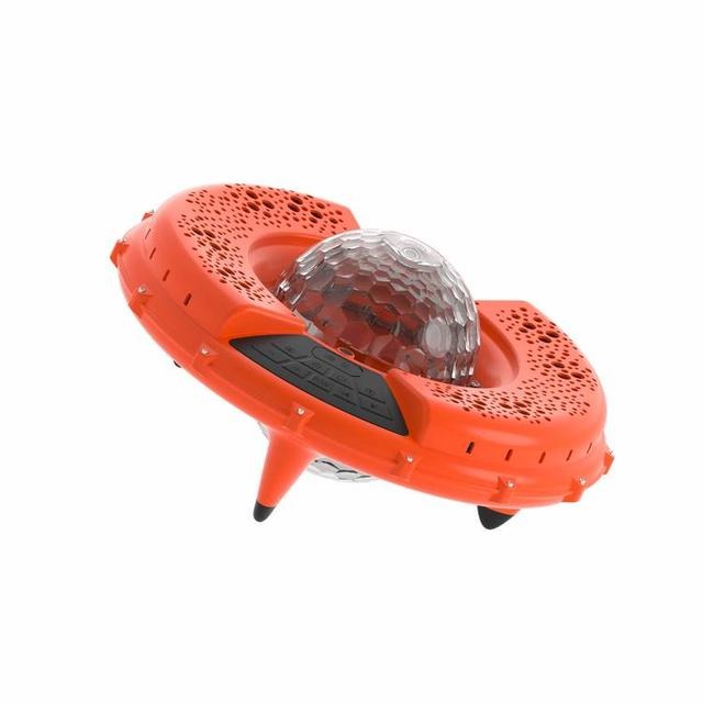Porodo Soundtec Disco LED light Floating IP67 Water Resistant Bluetooth Speaker with 24000 mAh Battery Capacity & 19V/1.5A DC Input |PD-STDISCO-OG|