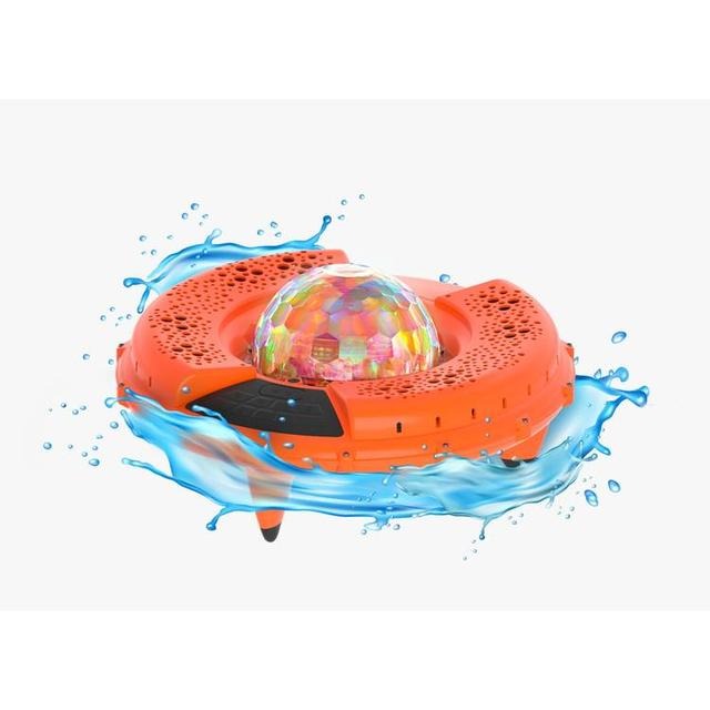Porodo Soundtec Disco LED light Floating IP67 Water Resistant Bluetooth Speaker with 24000 mAh Battery Capacity & 19V/1.5A DC Input |PD-STDISCO-OG|