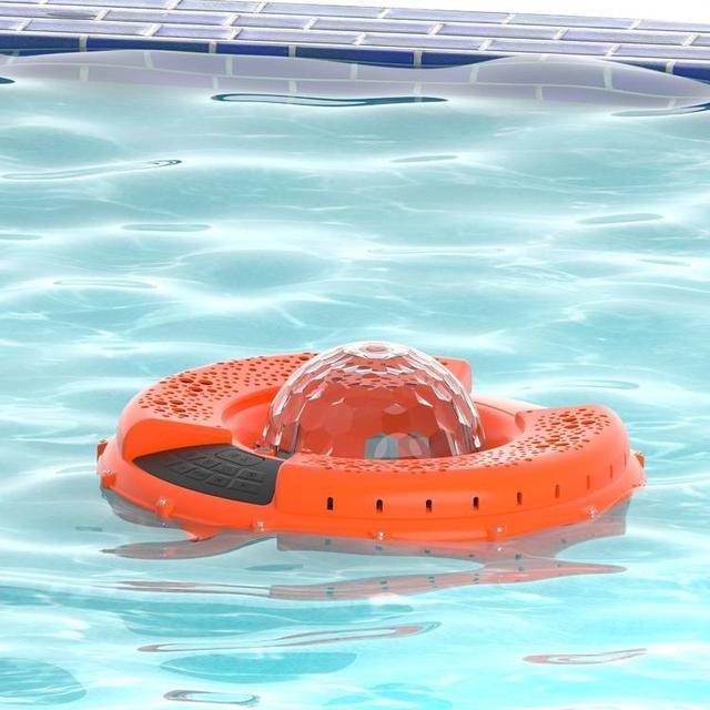 Porodo Soundtec Disco LED light Floating IP67 Water Resistant Bluetooth Speaker with 24000 mAh Battery Capacity & 19V/1.5A DC Input |PD-STDISCO-OG|