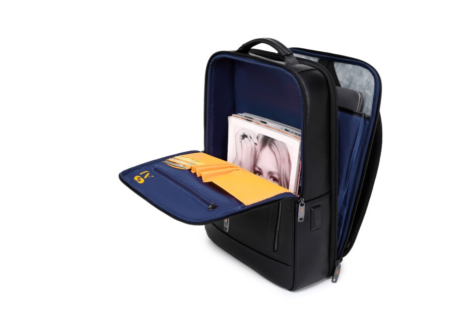 AJ Real Leather Waterproof Backpack | Anti-Theft, USB Charging Perfect for Travel & Outdoor Adventures |GP-02371|