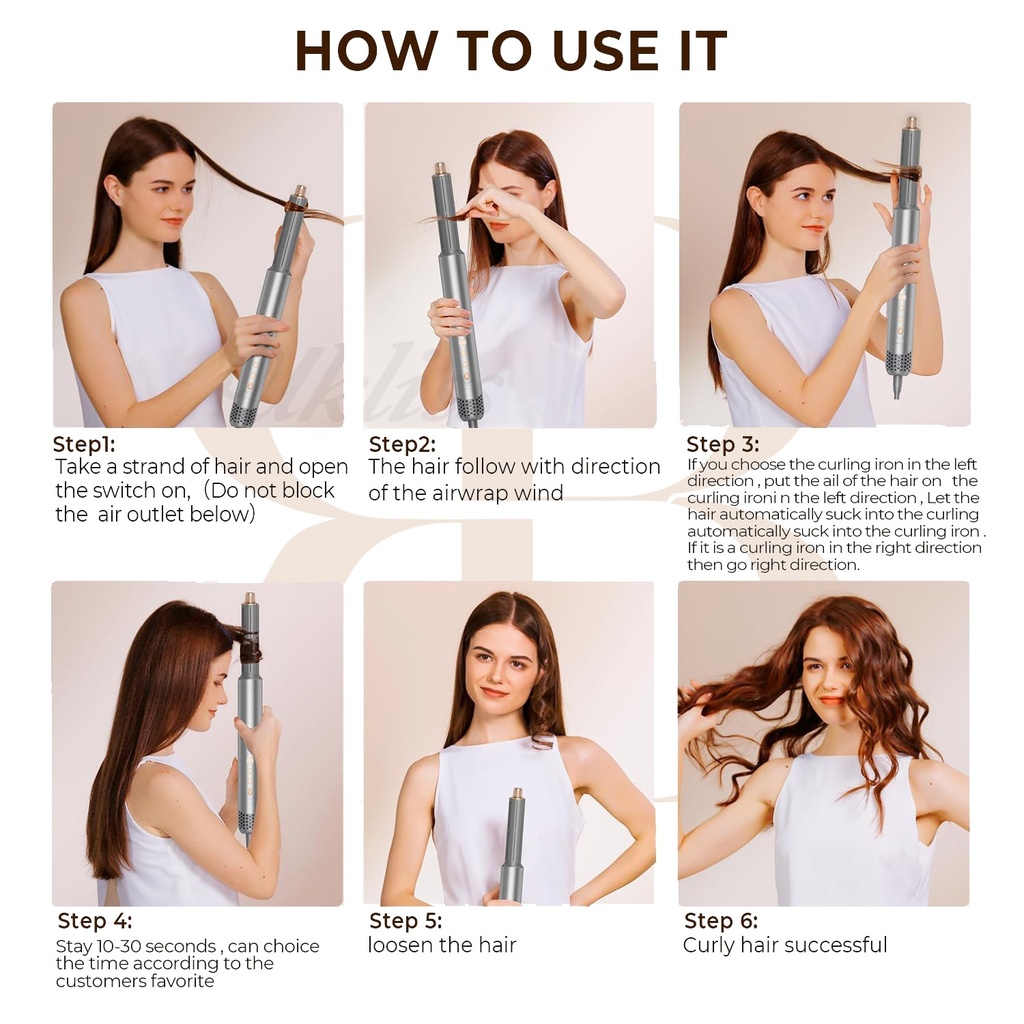 Ranoy Beauty 8-in-1 Multifunctional Styling Hair Dryer Your Ultimate Hair Styling Companion - Grey