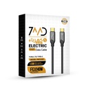 7MD Package Contains 5 x 7MD 1.5M Zinc Alloy Weaving Wire PD 240W Type-C to Type-C Fast Charging Data Cable |7MD2449|