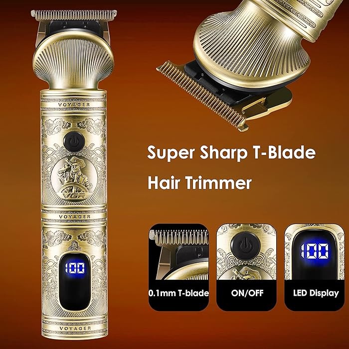VGR 2 in 1 Professional Hair Trimmer and Shaver Set Waterproof Cordless Electric Razor & Beard Trimmer for Men |V-649|