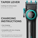 VGR 001 Professional Hair Clippers for Men Cordless Barber Clippers with Carbon Steel Blades 9000RPM LED Display for Precise Hair Cutting |V-001|