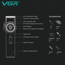 VGR 001 Professional Hair Clippers for Men Cordless Barber Clippers with Carbon Steel Blades 9000RPM LED Display for Precise Hair Cutting |V-001|