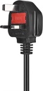 1 Meter 3 Pin UK Male Plug Power Cord Cable for Home Appliances