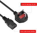 1 Meter 3 Pin UK Male Plug Power Cord Cable for Home Appliances