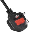 1 Meter 3 Pin UK Male Plug Power Cord Cable for Home Appliances