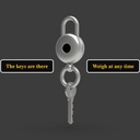 Keychain Digital Scale Compact Metal Design with Watch and LCD Display
