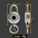 Keychain Digital Scale Compact Metal Design with Watch and LCD Display