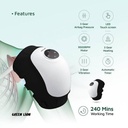 Green Lion Joint Massager 9500RPM Motor 3 Therapy Modes Heating & Vibration 5000mAh Battery 113-131°F Temperature Range |GNJNTMSGWH|