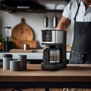 LePresso Rich Brew Coffee Machine with Interactive Touch Display, 50-60Hz Rated Frequency and UK 3-Pin Power Plug |LP006||LPCFFM0006-BK|
