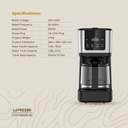LePresso Rich Brew Coffee Machine with Interactive Touch Display, 50-60Hz Rated Frequency and UK 3-Pin Power Plug |LP006||LPCFFM0006-BK|