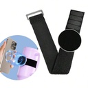 7MD Tumbler Magnetic Phone Holder with 14" Adjustable Strap – Black and Silver |7MD264|