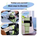 7MD Tumbler Magnetic Phone Holder with 14" Adjustable Strap – Black and Silver |7MD264|