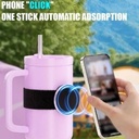 7MD Tumbler Magnetic Phone Holder with 14" Adjustable Strap – Black and Silver |7MD264|