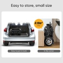 7MD Portable Foldable Electric Wheelchair Smooth Ride for Disabled & Elderly Travel