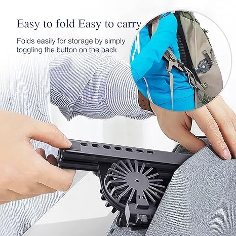 7MD Aluminum Alloy Cooling Bracket Portable Foldable Laptop Stand with 2 Cooling Fans Adjustable Laptop Cooling Stand |7MD263|