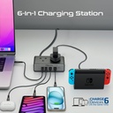 Promate 65W GaNFast 6-in-1 Power Delivery Charging Station with 3250W Dual AC Socket Perfect for Home & Travel |PowerBrix2-GaN65|