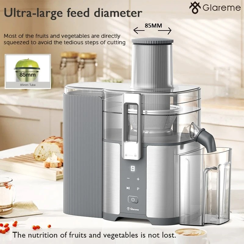7MD Super Juicer with 3 Speeds Pulse Control Automatic Pulp Ejection LED Display and Strength Control 1000W |7MD2470|