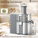 7MD Super Juicer with 3 Speeds Pulse Control Automatic Pulp Ejection LED Display and Strength Control 1000W |7MD2470|