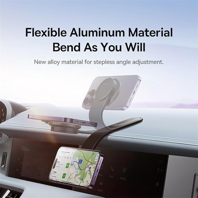 7MD 15W Foldable 360° Rotatable Magnetic Wireless Charger and Car Phone Holder  |7MD2446|