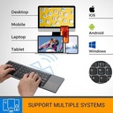 7MD Small Lightweight Tri-Fold Magnetic Suction Touch 64 Keys Keyboard |7MD2442|