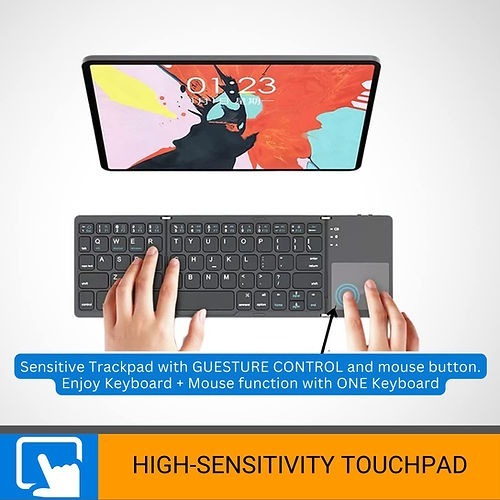 7MD Small Lightweight Tri-Fold Magnetic Suction Touch 64 Keys Keyboard |7MD2442|