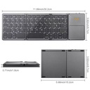 7MD Small Lightweight Tri-Fold Magnetic Suction Touch 64 Keys Keyboard |7MD2442|