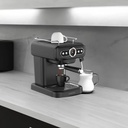 LePresso Retro Espresso Boiler Machine Gauge and Milk Steamer with 15 Bar Ulka Pump 950W Rated Power an 1.2 Liter Water Tank Capacity | LPCFFM0012 |