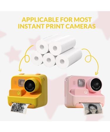 5 Rolls Kids Instant Camera Refill Print Paper-Photo Print Thermal Paper for Lily Toy Kids Instant Print Camera 2.2 x1 Inch White