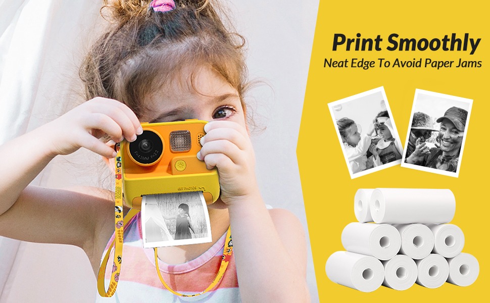 5 Rolls Kids Instant Camera Refill Print Paper-Photo Print Thermal Paper for Lily Toy Kids Instant Print Camera 2.2 x1 Inch White